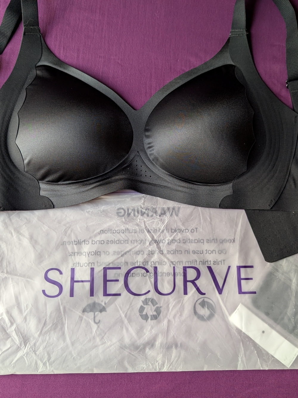 Shecurve CloudLift Black Wireless Bra